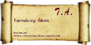 Tarnóczy Ákos névjegykártya